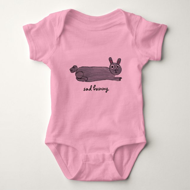 Sad Bunny Baby Bodysuit (Front)