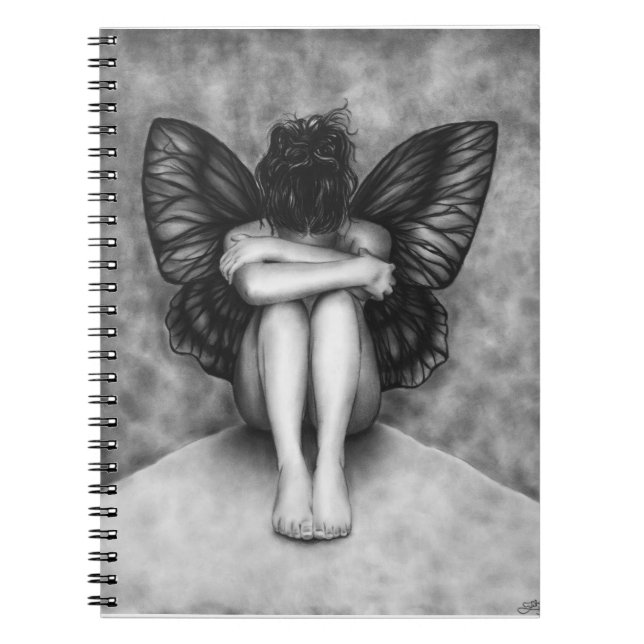 Sad Butterfly Girl Notebook (Front)