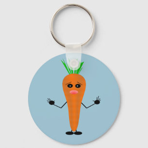 Sad Carrot by Kenneth Yoncich Keychain
