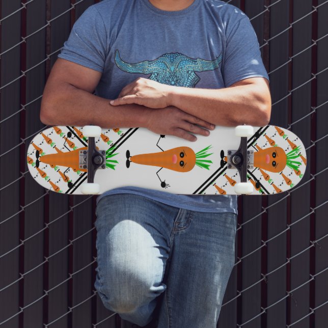 Sad Carrot by Kenneth Yoncich Skateboard (Outdoor 3)