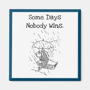 Sad Cartoon Fish Bad Day Sympathy Magnet