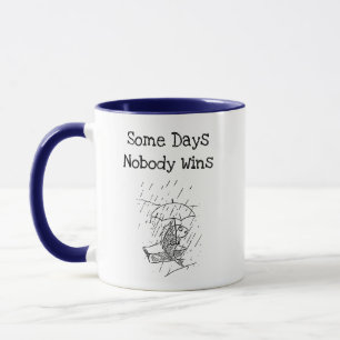 Sad Cartoon Fish Bad Day Sympathy Mug