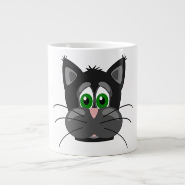 SAD CAT LARGE COFFEE MUG (Front)
