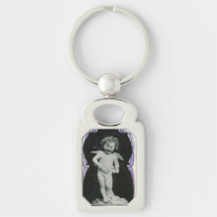 Sad Cherub Angel Print Keychain