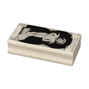 Sad Cherub Angel Print Rubber Stamp