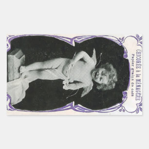 Sad Cherub Angel Print Sticker