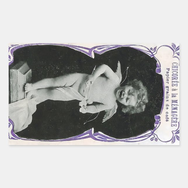 Sad Cherub Angel Print Sticker (Front)