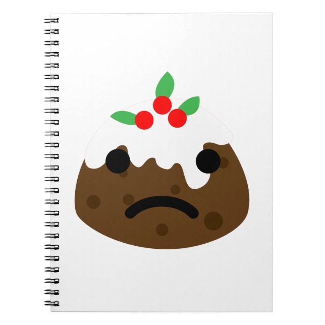 sad christmas pudding notebook (Front)
