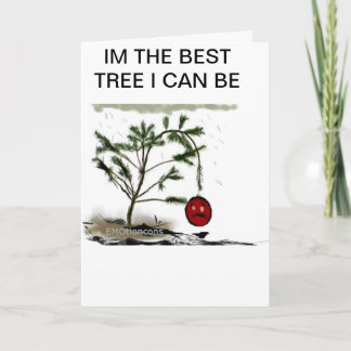 Sad Christmas Tree Holiday Card