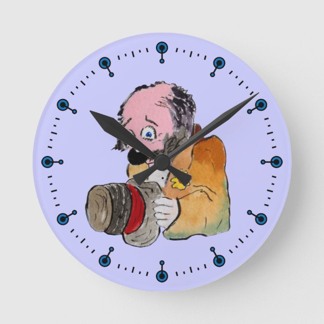 Sad Clown Wall Clock (Front)
