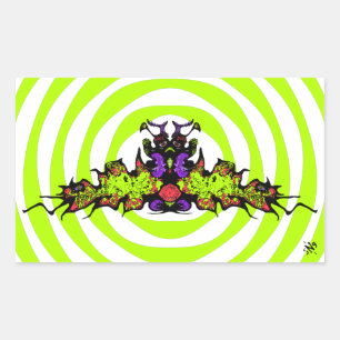 Sad colourful goblin demon creature v2 sticker