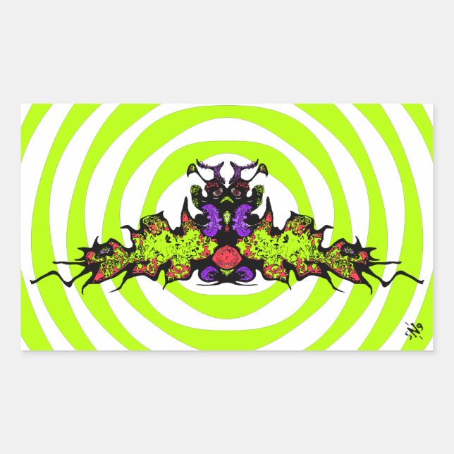 Sad colourful goblin demon creature v2 sticker (Front)