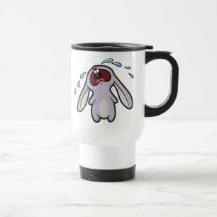 Sad Crying Rabbit Bawling Bunny Travel Mug