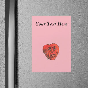 Sad Crying Red Heart Face