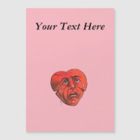 Sad Crying Red Heart Face