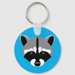 Sad Cute Raccoon Keychain