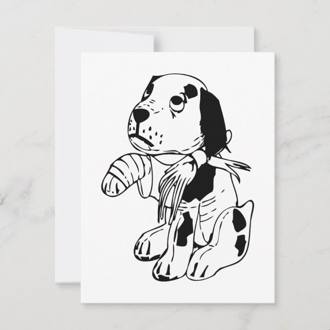 Sad Dog With Broken Leg (Front)