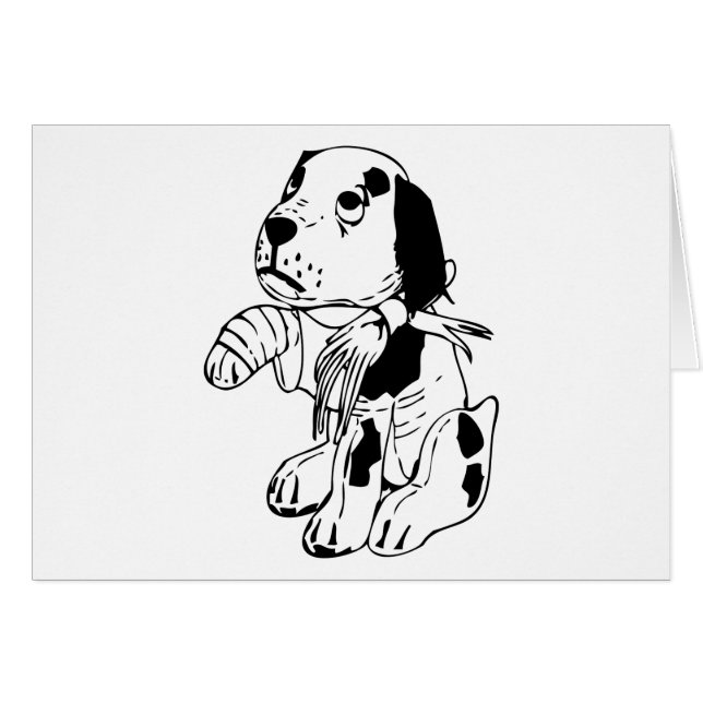Sad Dog With Broken Leg (Front Horizontal)