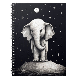 Sad Elephant Moon Notebook