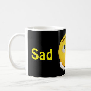 Sad Emoji Emoticon Cartoon Face Coffee Mug