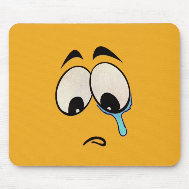 Sad Emoji Mouse Pad (Front)