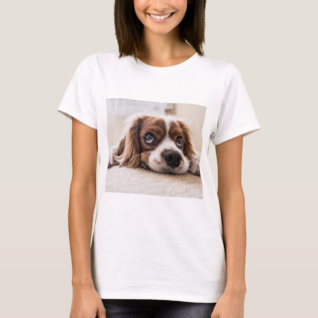 Sad-Eyed Cocker Spaniel Dog T-Shirt (Front)