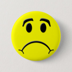 Sad face 2 inch round button