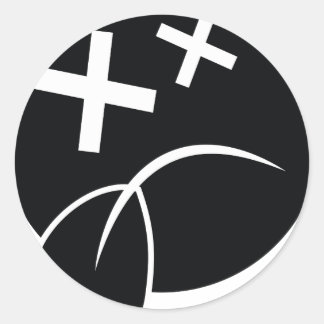 Sad Face Classic Round Sticker