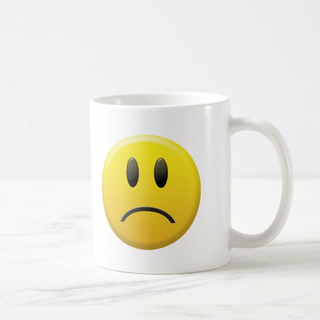 Sad Face Coffee Mug (Right)