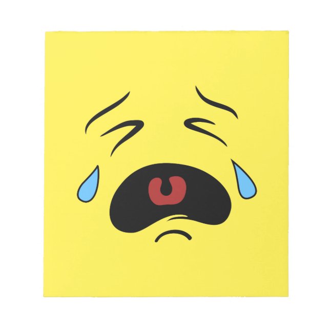 Sad Face Emoji Notepad (Front)