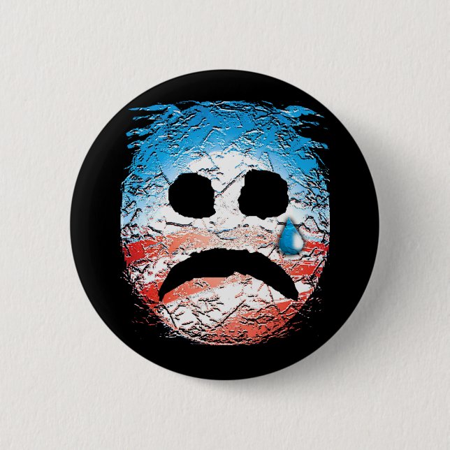 Sad Face Obama Logo 2 Inch Round Button (Front)