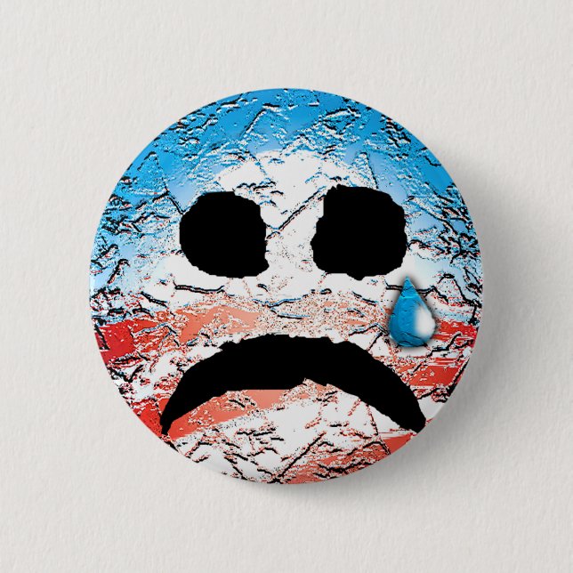Sad Face Obama Logo 2 Inch Round Button (Front)