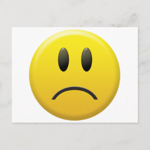Sad Face Postcard