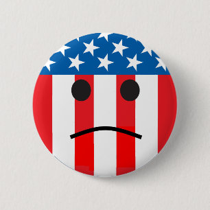 sad flag 2 inch round button