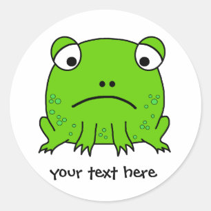 Sad Frog Classic Round Sticker