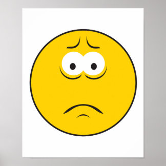 Sad Frowning Face Poster