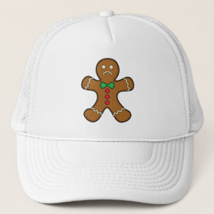 Sad Gingerbread Man Trucker Hat