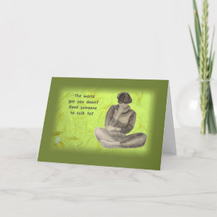 Sad Girl Support from Me Card