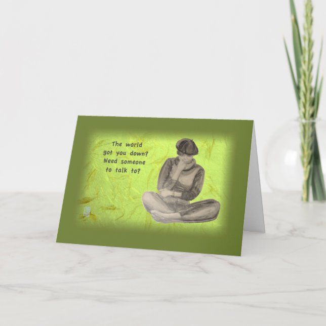 Sad Girl Support from Us Card (Front)