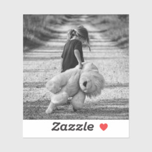 sad girl walking with bear