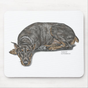 Sad Guilty Looking Doberman Mouse Pad