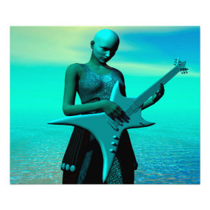 Sad Guitar Photo Print