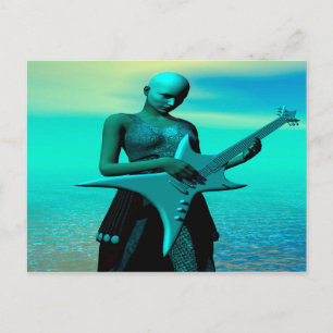Sad Guitar Postcard