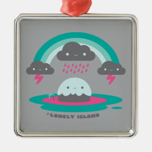 Sad Island 2 Metal Ornament