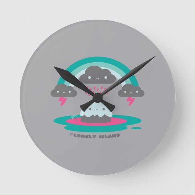 Sad Island 2 Round Clock (Front)