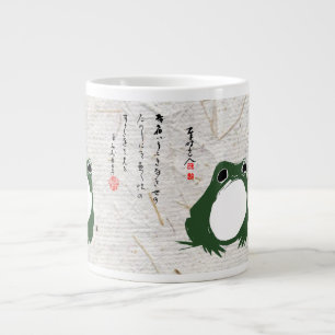 Sad Japanese Frog Toad 19th Century Large Coffee Mug