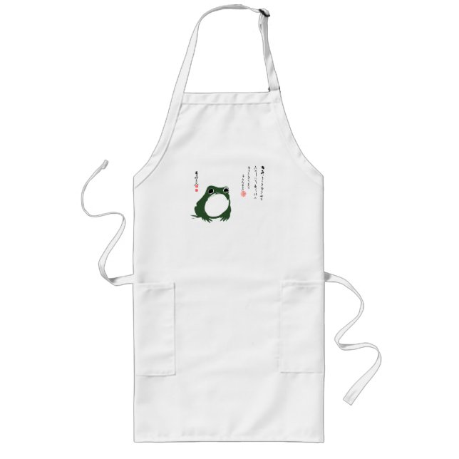 Sad Japanese Frog Toad 19th Century  Long Apron (Front)