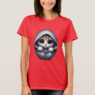 Sad Kitten – Cute Aesthetic Cat Design T-Shirt