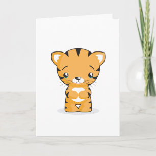 Sad Kitten Greeting Card