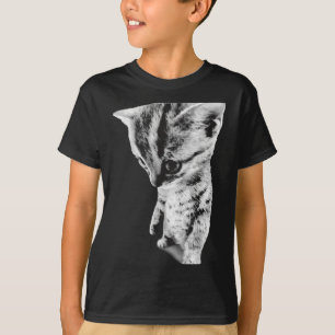 Sad Kitten Meme Standing Cat Silly Funny Cat Lover T-Shirt